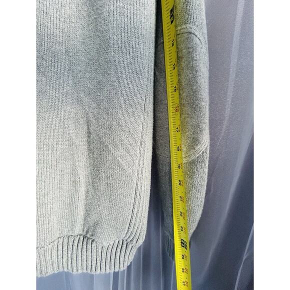 Tommy Hilfiger (XL) Jacket Mens Extra Large Zip Gray Fleece Elbow Patches Heavy - Picture 14 of 16